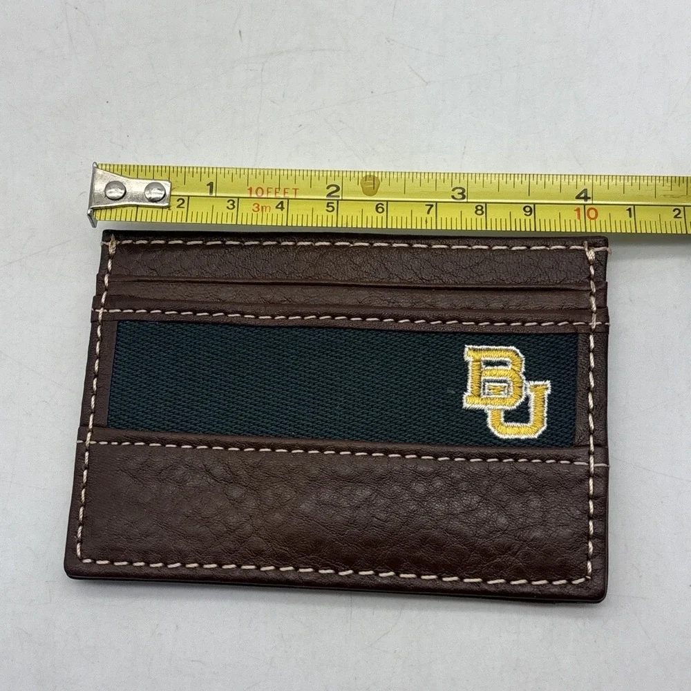 Baylor University brown leather front pocket wallet